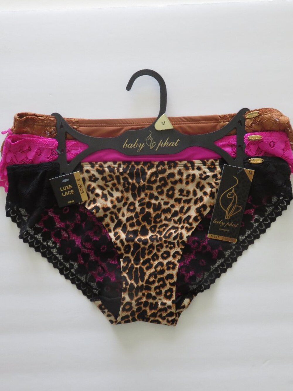 (#141) 3-pack baby phat Luxe Lace 👙Bikini underwear panties